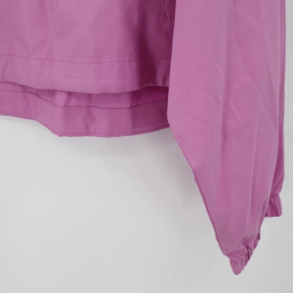 Girlfriend collective windbreaker jacket women's small zip up crop pink hooded - Picture 2 of 15
